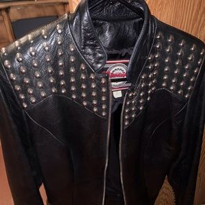 Black leather jacket